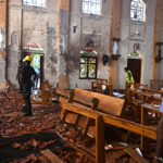 Одно из мест взрывов на Шри-Ланке (21-е апреля 2019)
