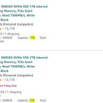 WD Black SN850X SSD 1TB & 2TB Amazon DE (November 23, 2023)
